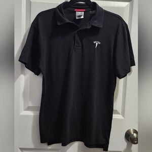 Tesla Black Men's Polo Shirt size Medium